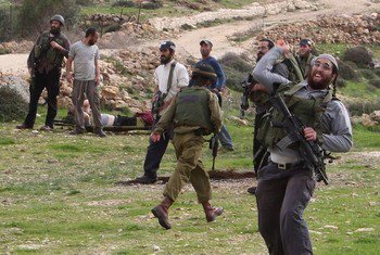 Attaque de colons et de soldats israéliens à Madama, près de Naplouse
